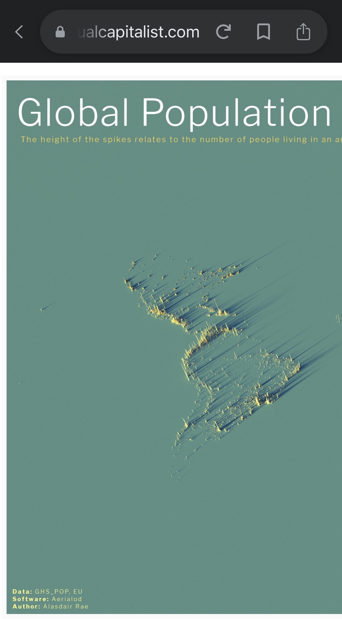 Amazing Map — The Largest Population Density Centres: Visual Capitalist ...