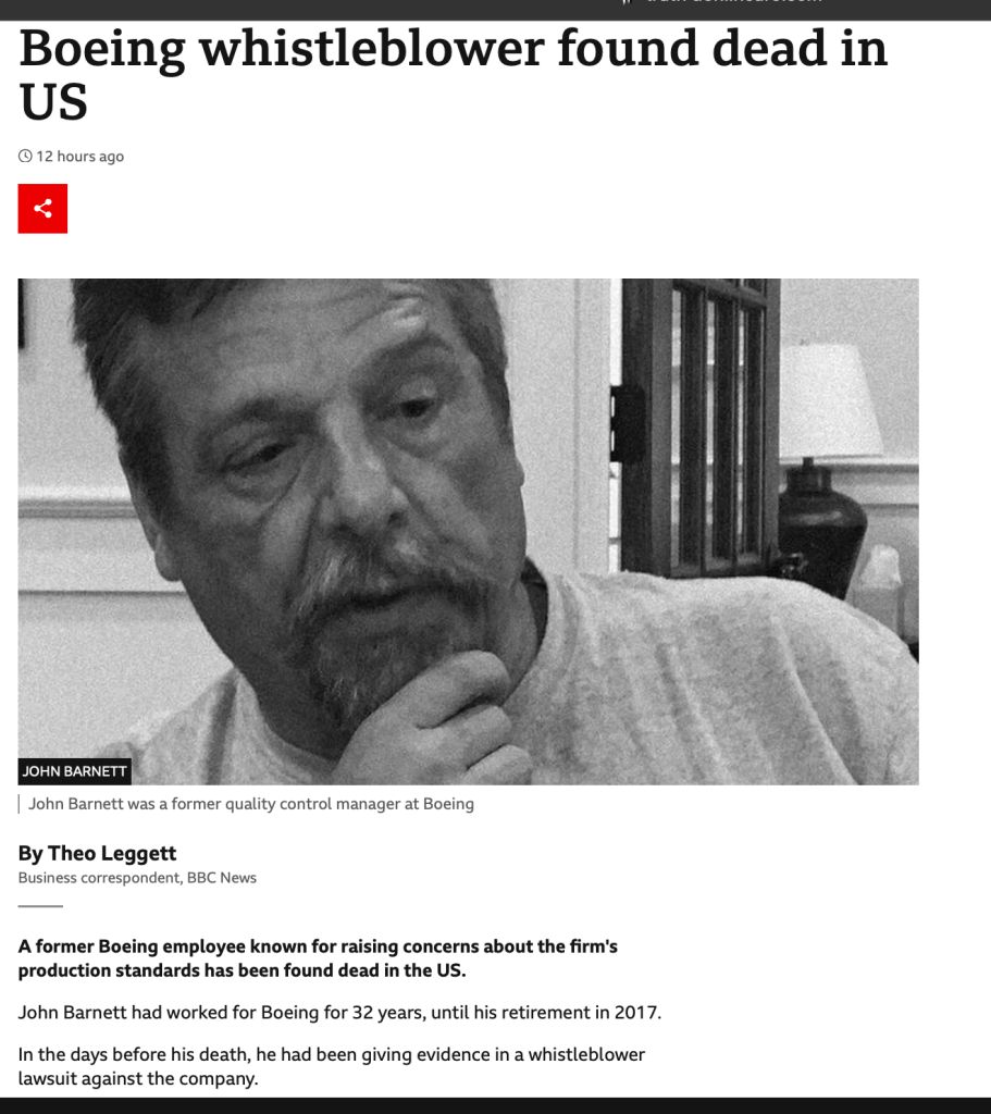 Hero Boeing whistleblower found dead in US immediately after giving ...